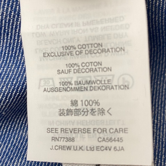 J. CREW Top Sleeveless Scallop Bohemian Summer Grommet Denim Blue Size 2 - Picture 15 of 16